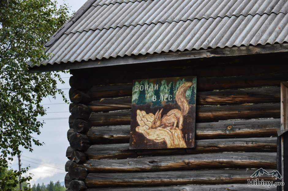 Войди в лес. Табличка в Имандре